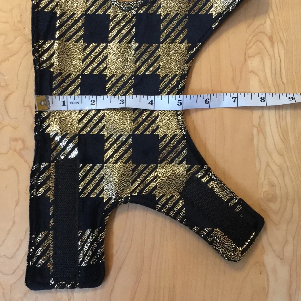 Handmade Fleece Dog Jacket Metallic Plaid